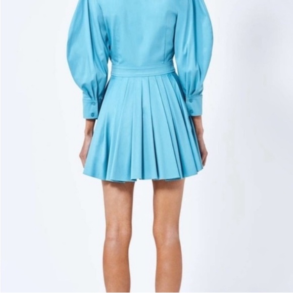 Alexis Mirielle Balloon Sleeve Shirtdress Blue XS - Picture 2 of 5